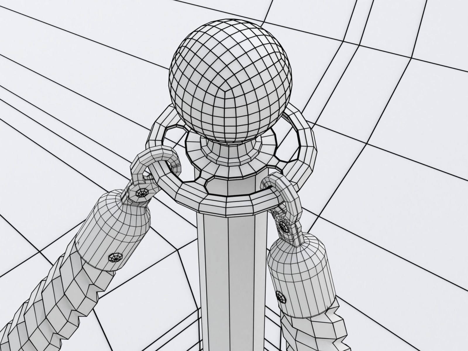 Round stage with red carpet 3D model_23