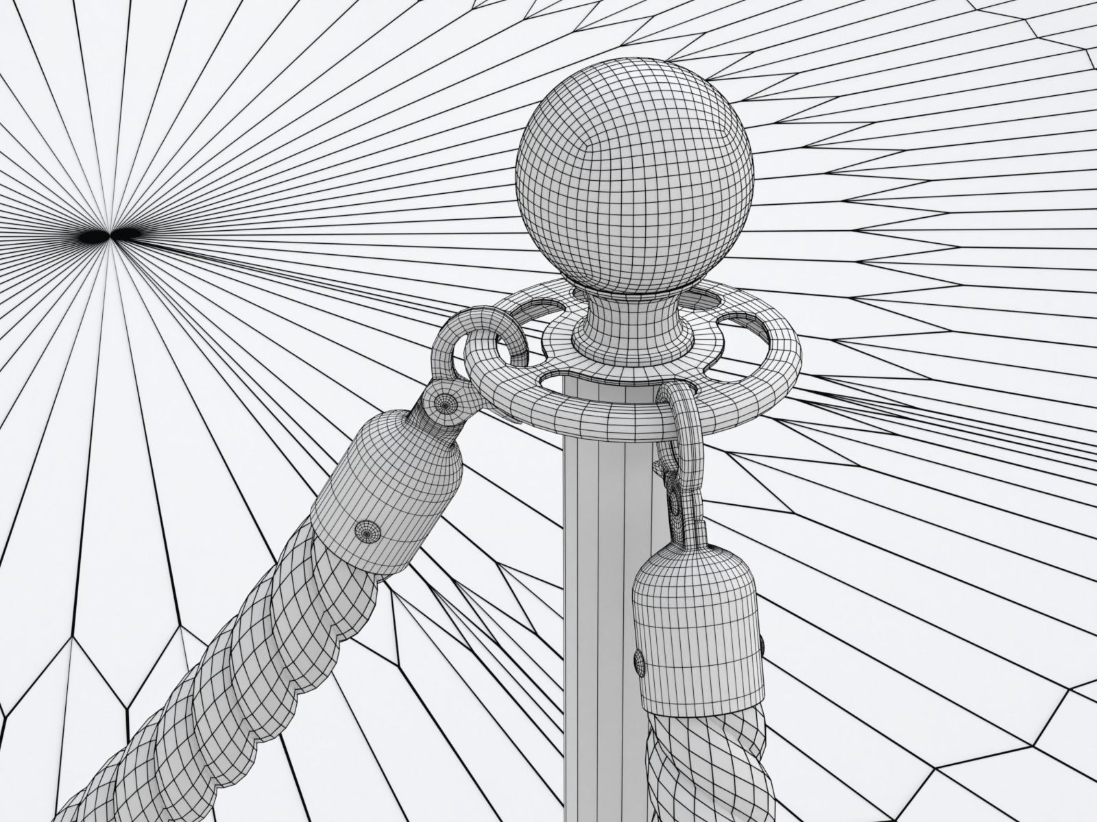 Round stage with red carpet 3D model_27