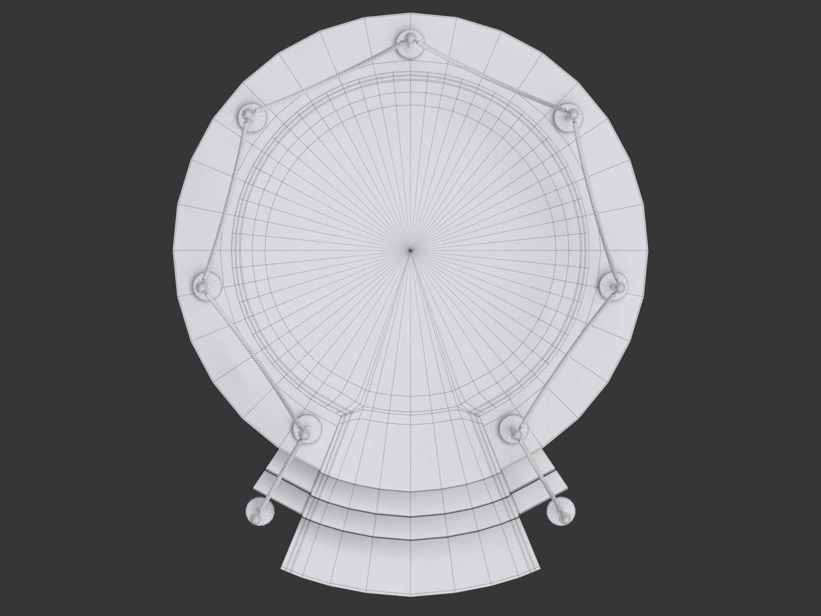 Round stage with red carpet 3D model_24