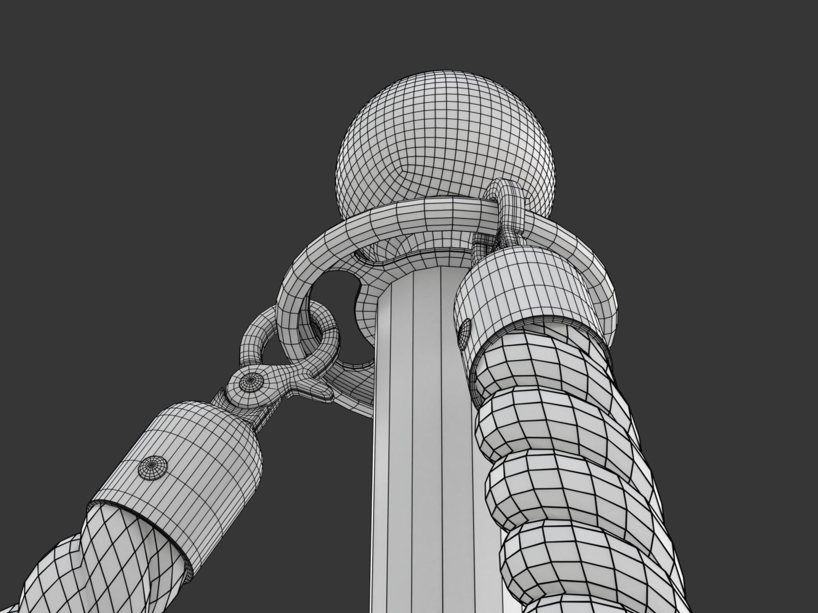 Round stage with red carpet 3D model_28