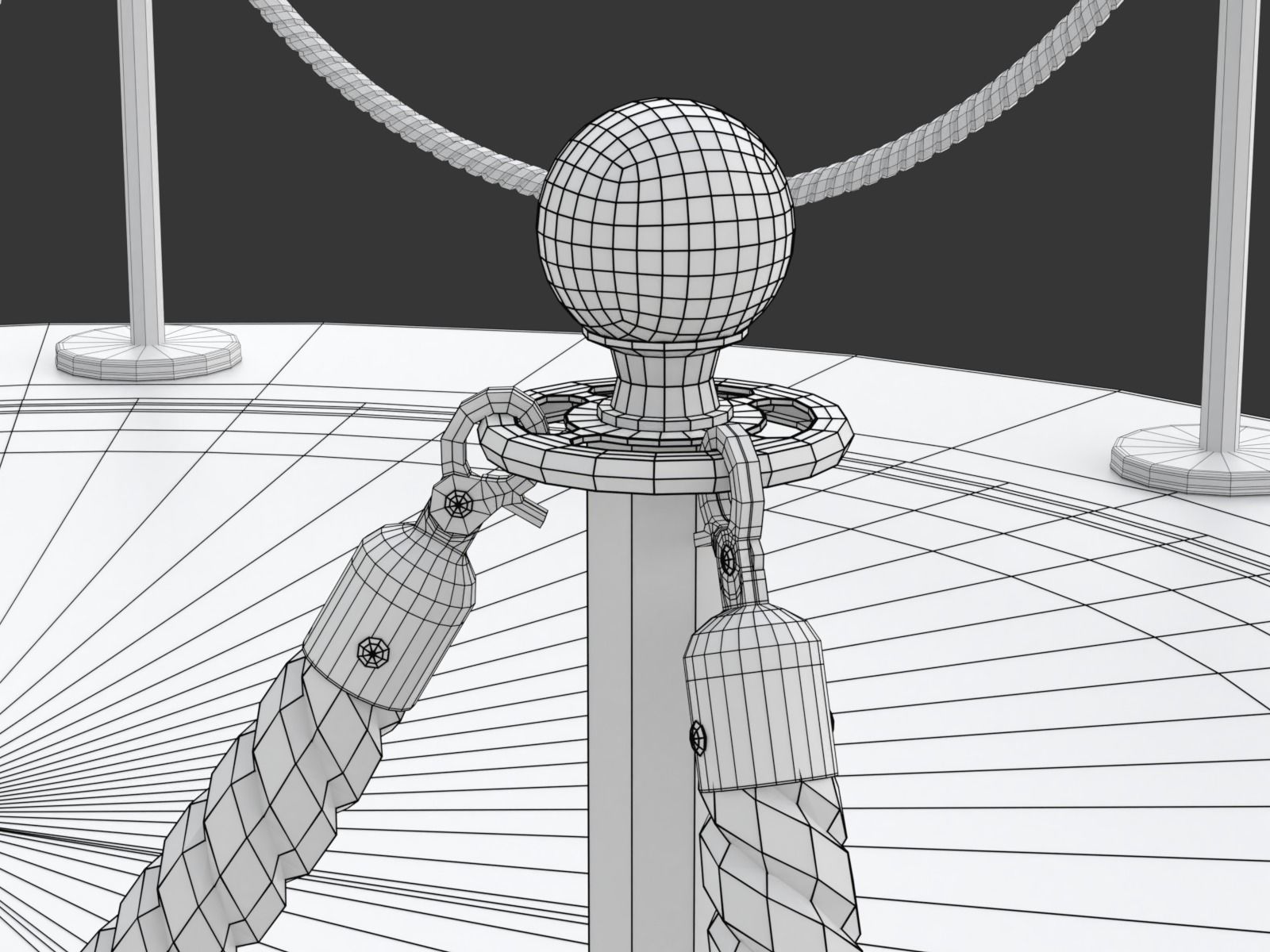 Round stage with red carpet 3D model_22