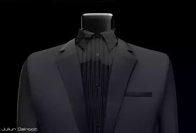 Mannequin suit with bowtie