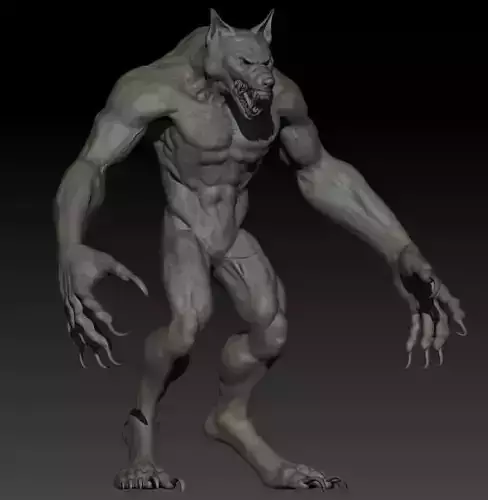 Werewolf zbrush High poly project 3D model