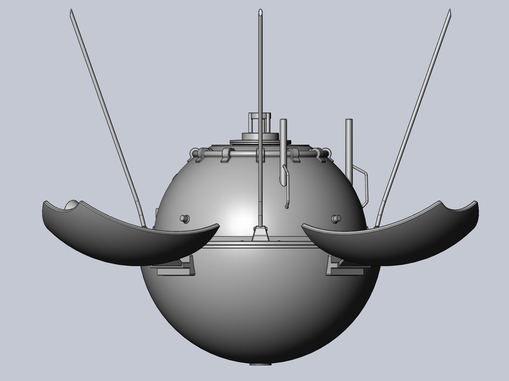 Luna 9 Moon Probe Printable Model 3D print model_11
