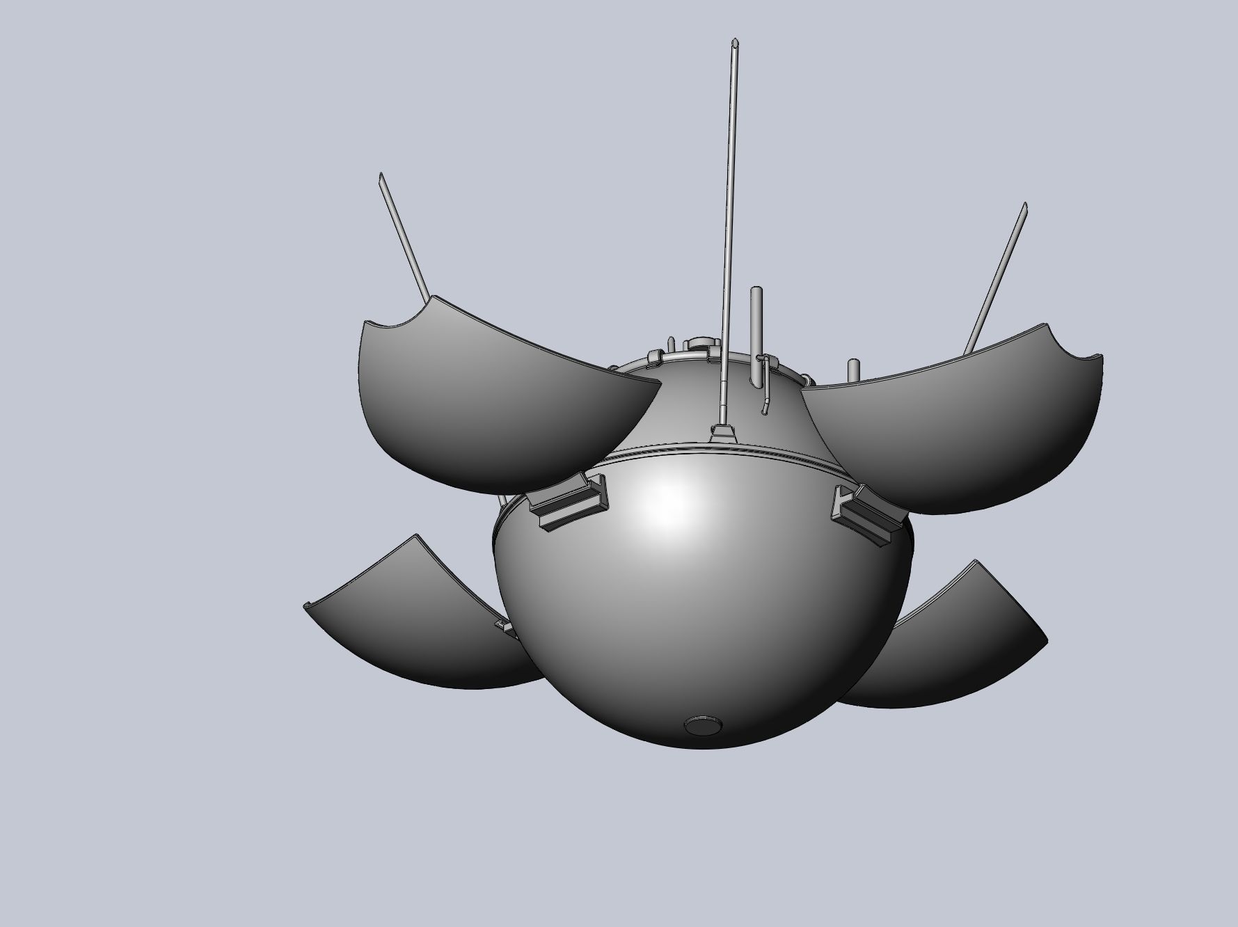 Luna 9 Moon Probe Printable Model 3D print model_8