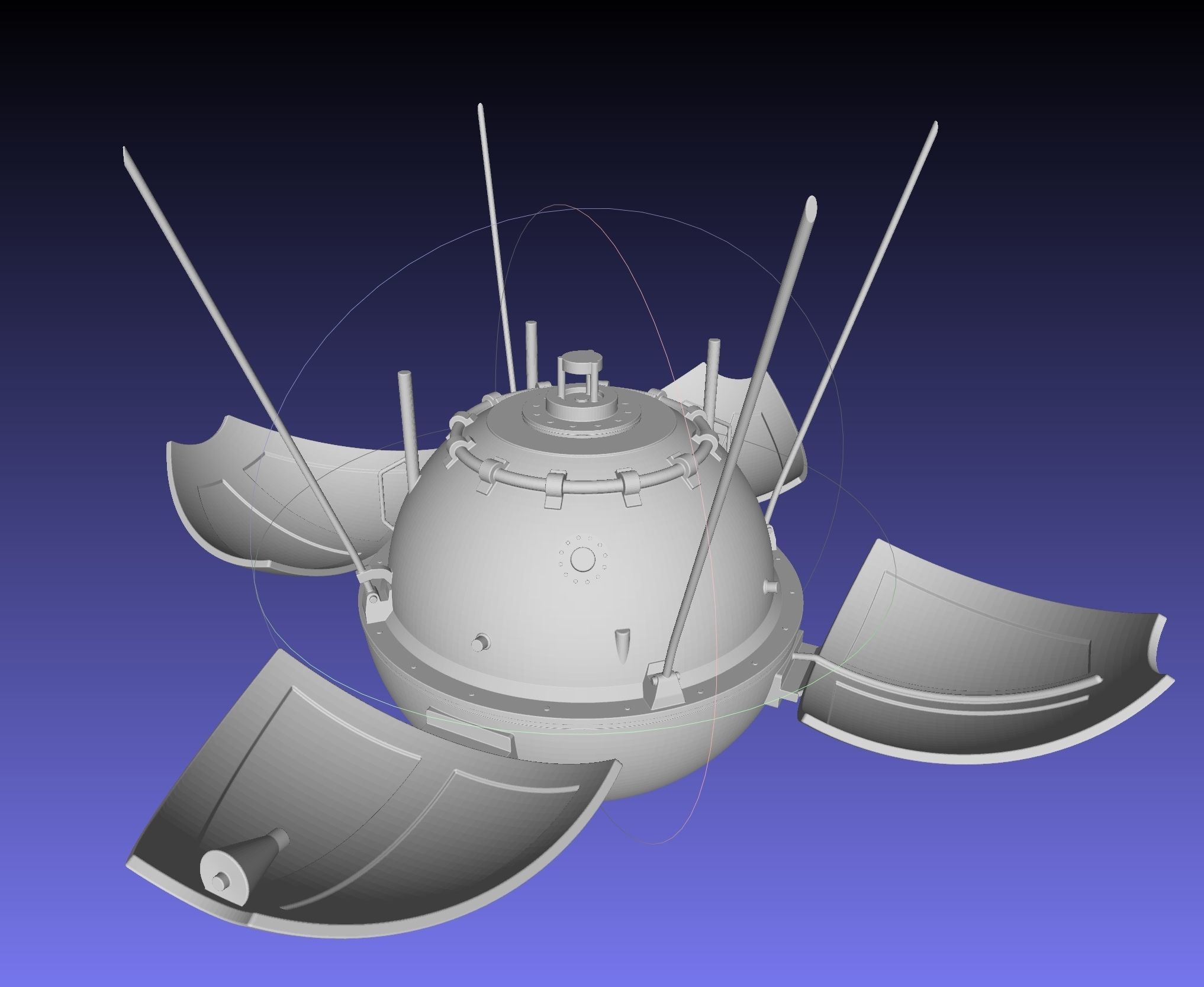 Luna 9 Moon Probe Printable Model 3D print model_12