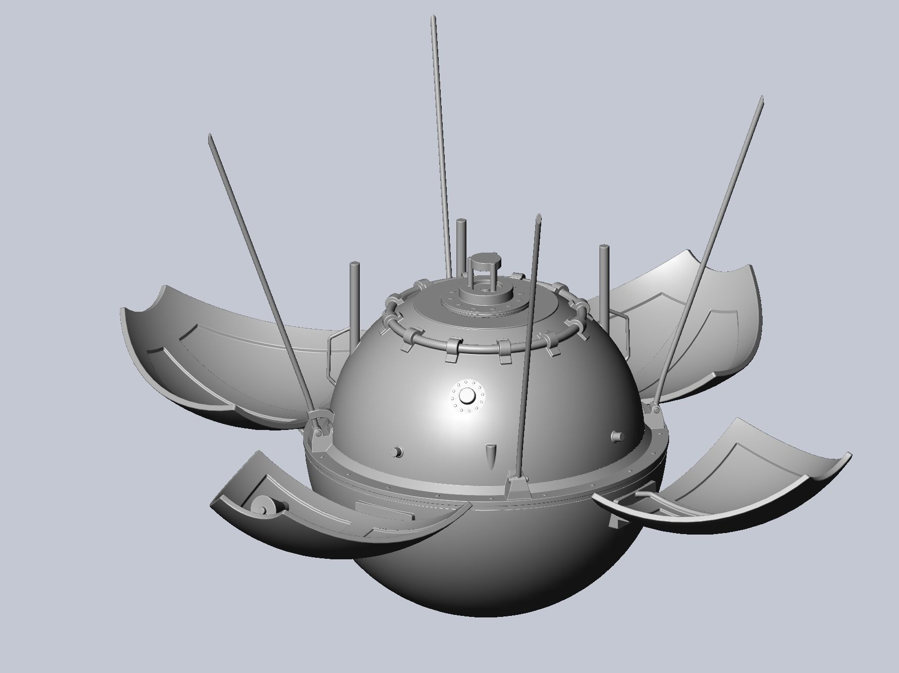 Luna 9 Moon Probe Printable Model 3D print model_3