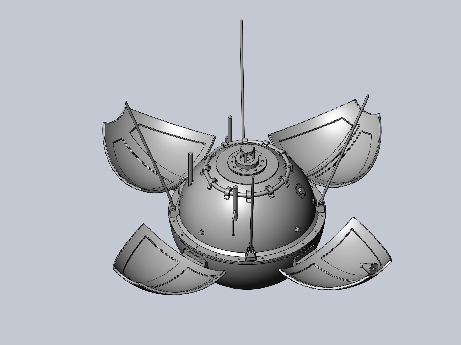 Luna 9 Moon Probe Printable Model 3D print model_9
