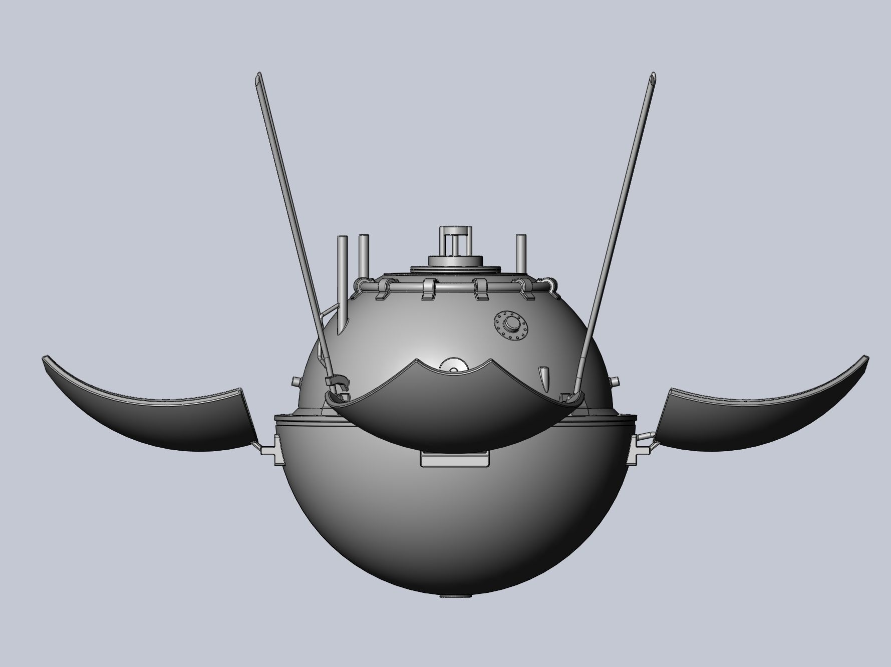 Luna 9 Moon Probe Printable Model 3D print model_5