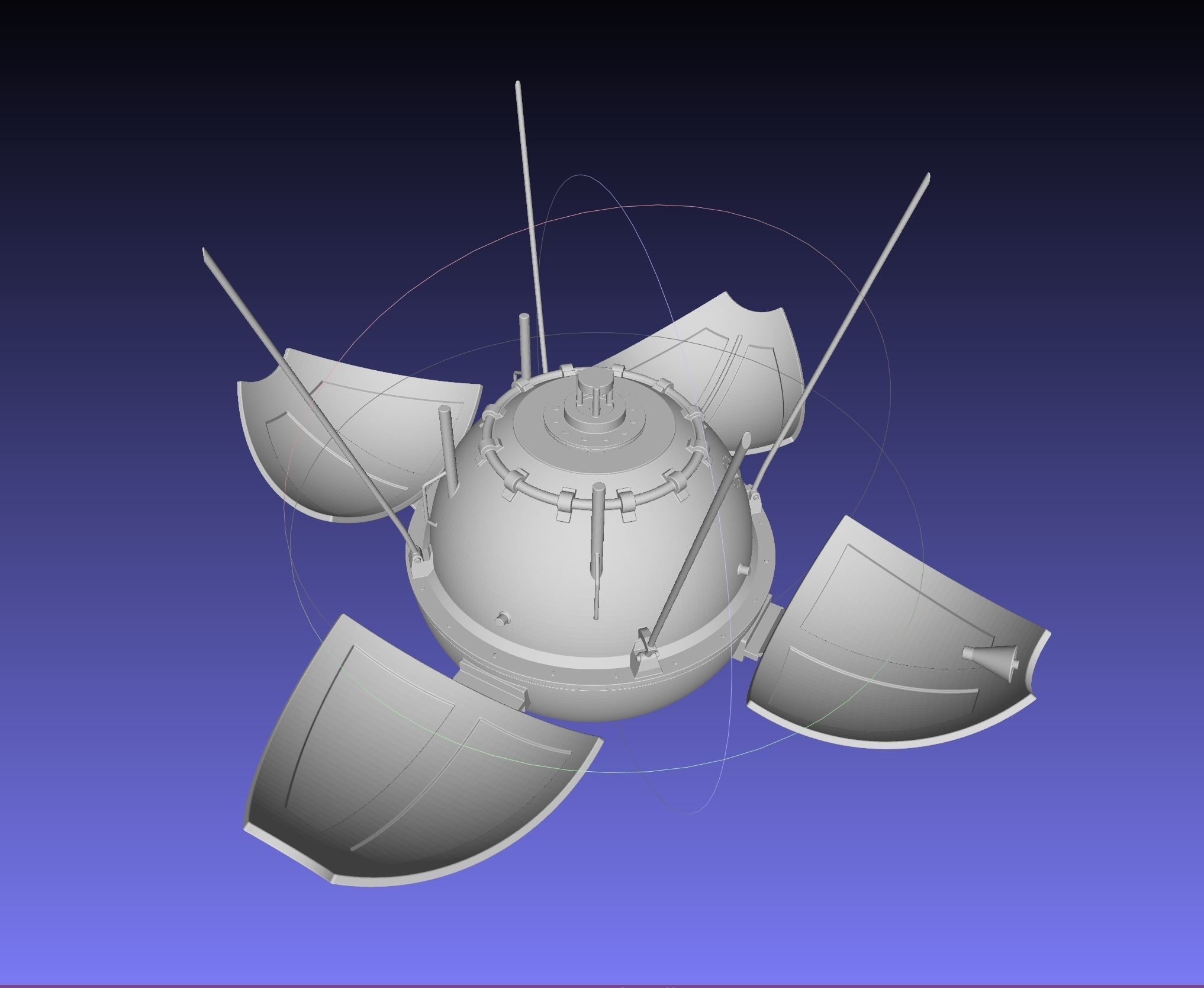 Luna 9 Moon Probe Printable Model 3D print model_13