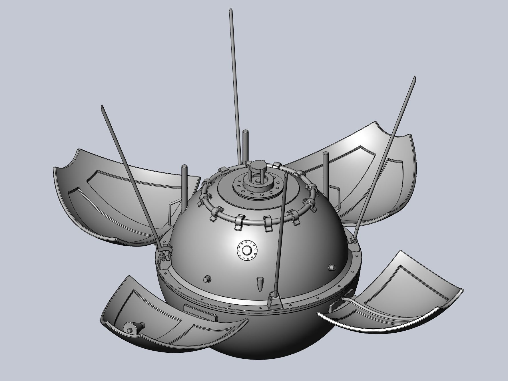 Luna 9 Moon Probe Printable Model 3D print model_18