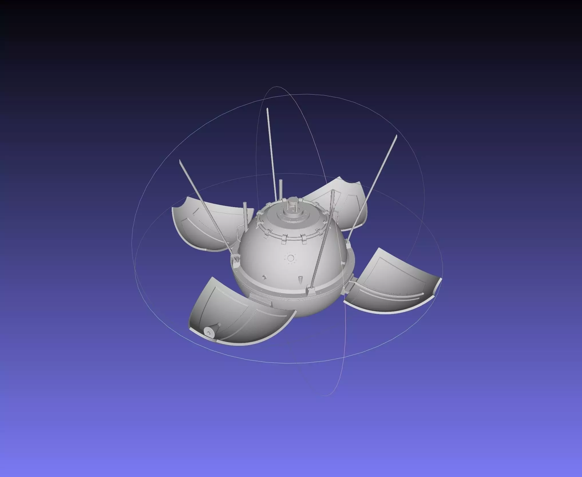 Luna 9 Moon Probe Printable Model 3D print model_0