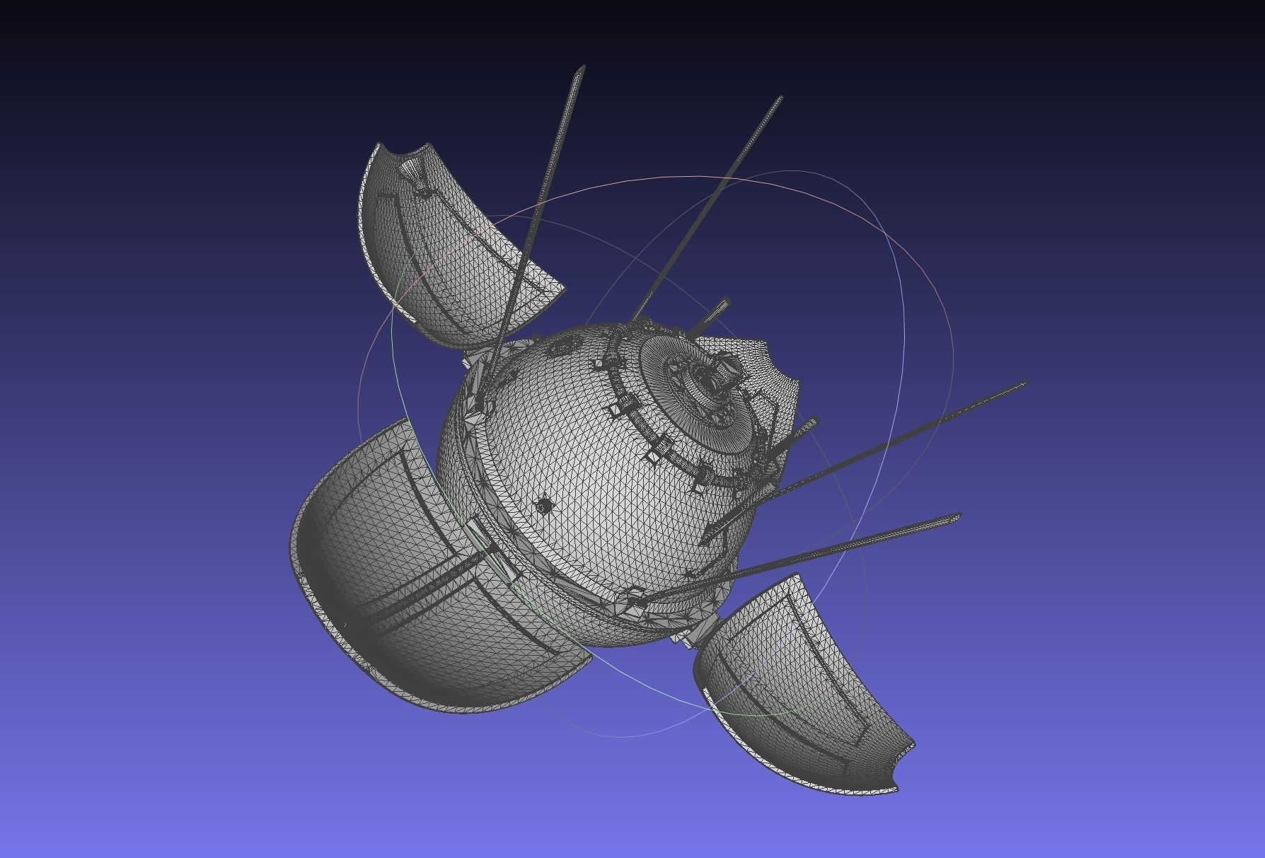 Luna 9 Moon Probe Printable Model 3D print model_30
