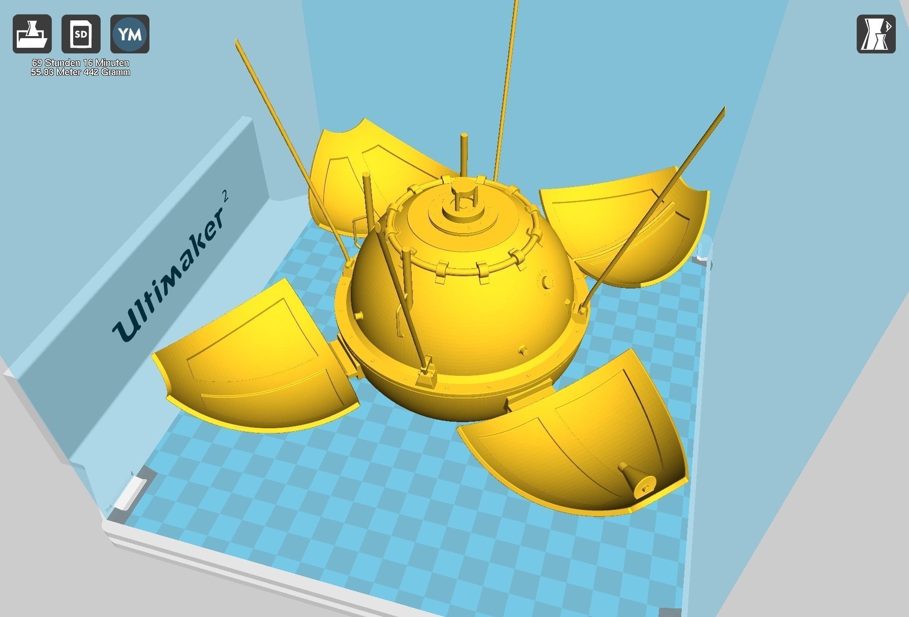 Luna 9 Moon Probe Printable Model 3D print model_38