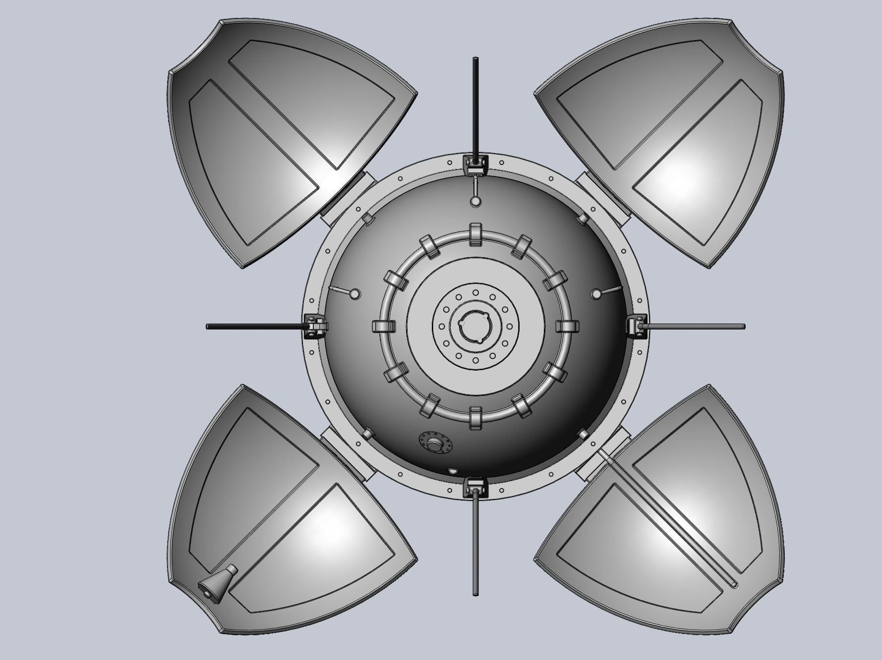 Luna 9 Moon Probe Printable Model 3D print model_16