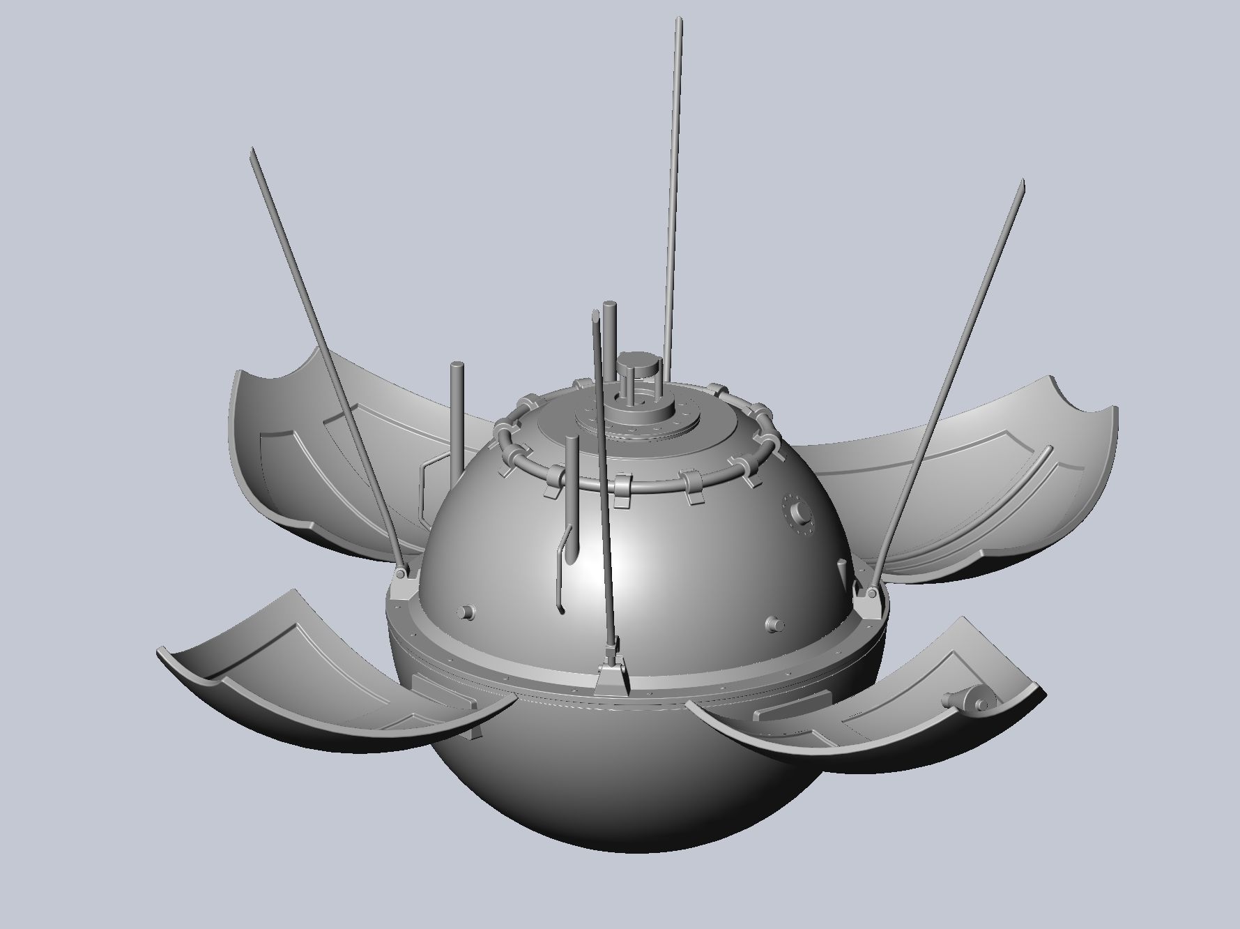 Luna 9 Moon Probe Printable Model 3D print model_4