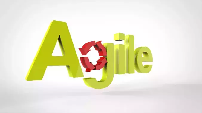 agile word 3D model