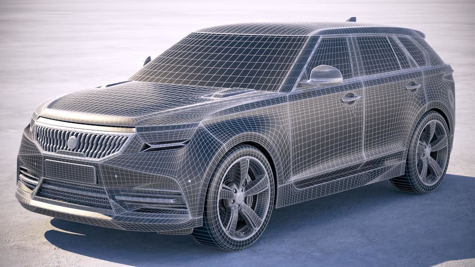 Generic Luxury SUV 2019 3D model_24