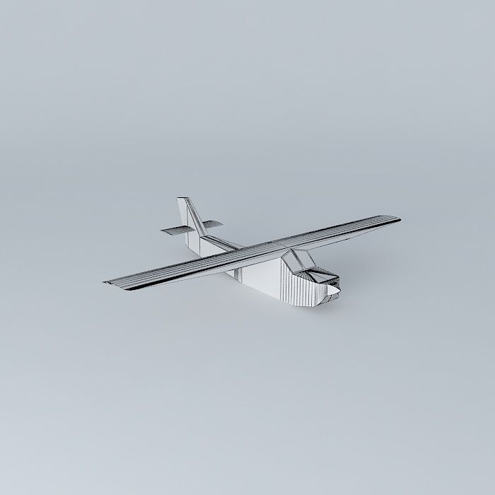 Cesna plane Free 3D model_3