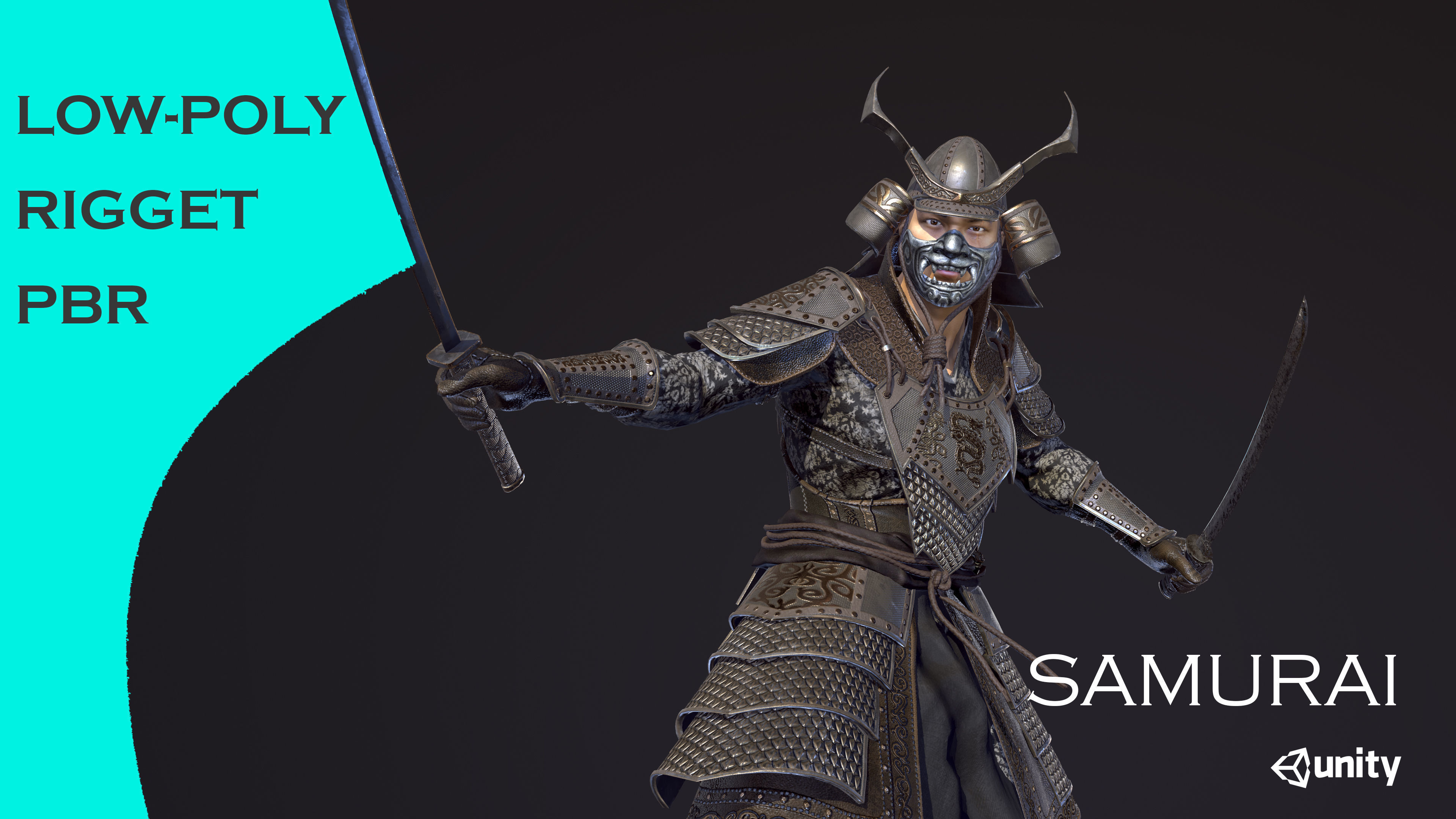 Samurai low-poly models Low-poly 3D model_0