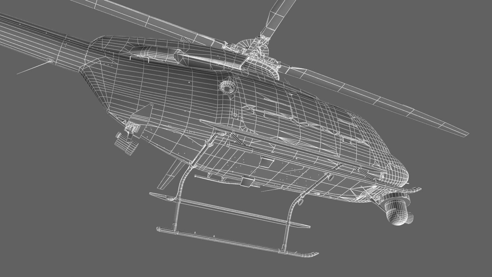 Bell 407 Low-poly 3D model_24