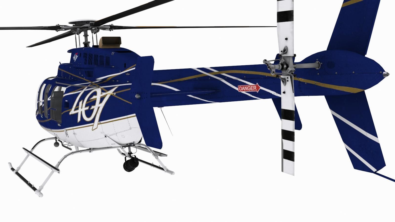 Bell 407 Low-poly 3D model_10