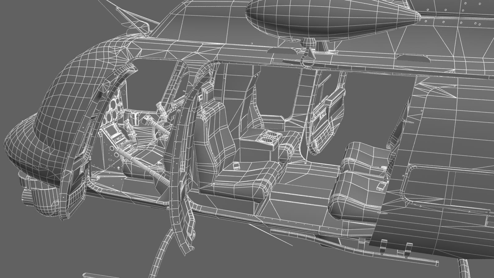 Bell 407 Low-poly 3D model_26