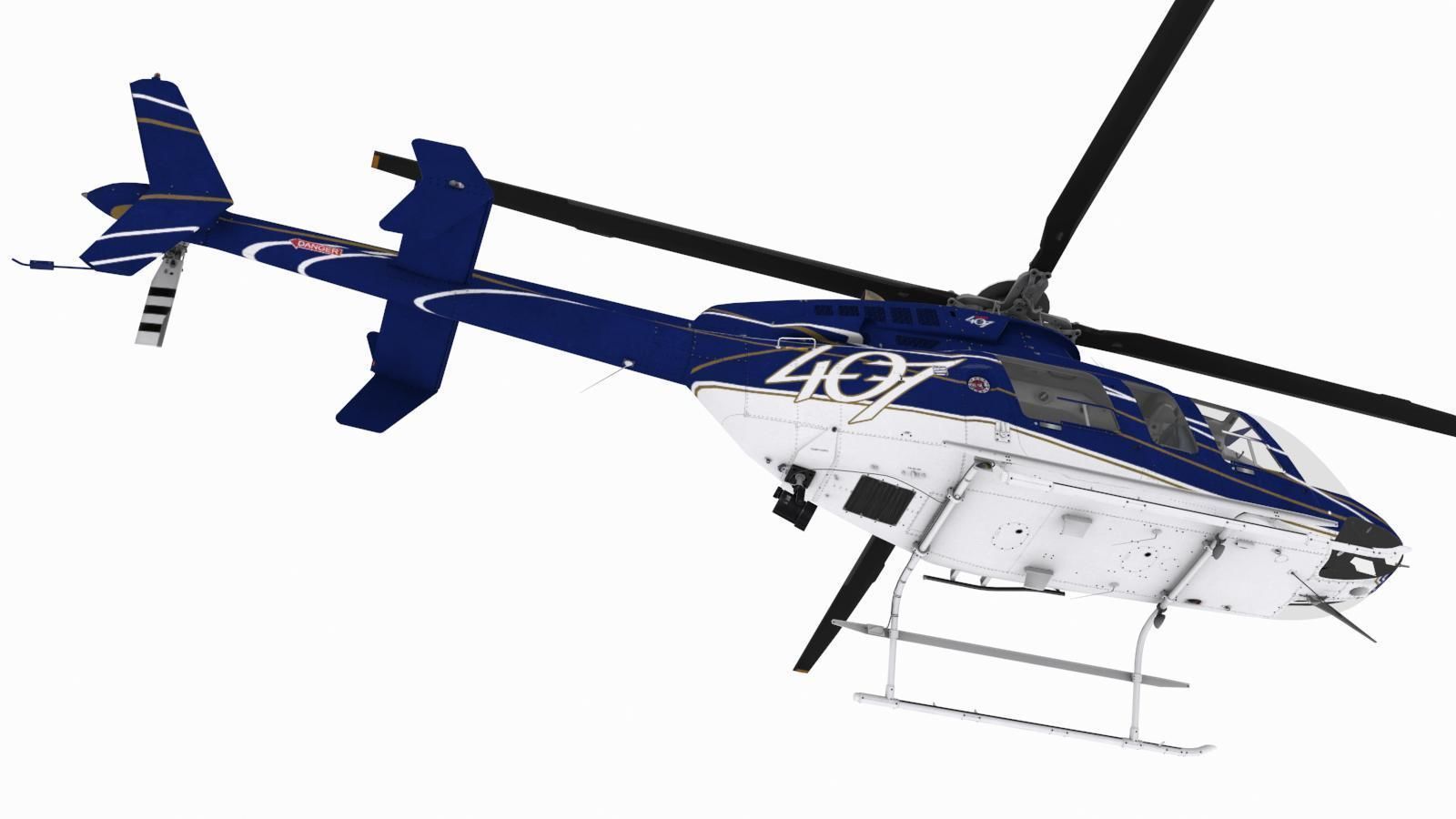 Bell 407 Low-poly 3D model_5