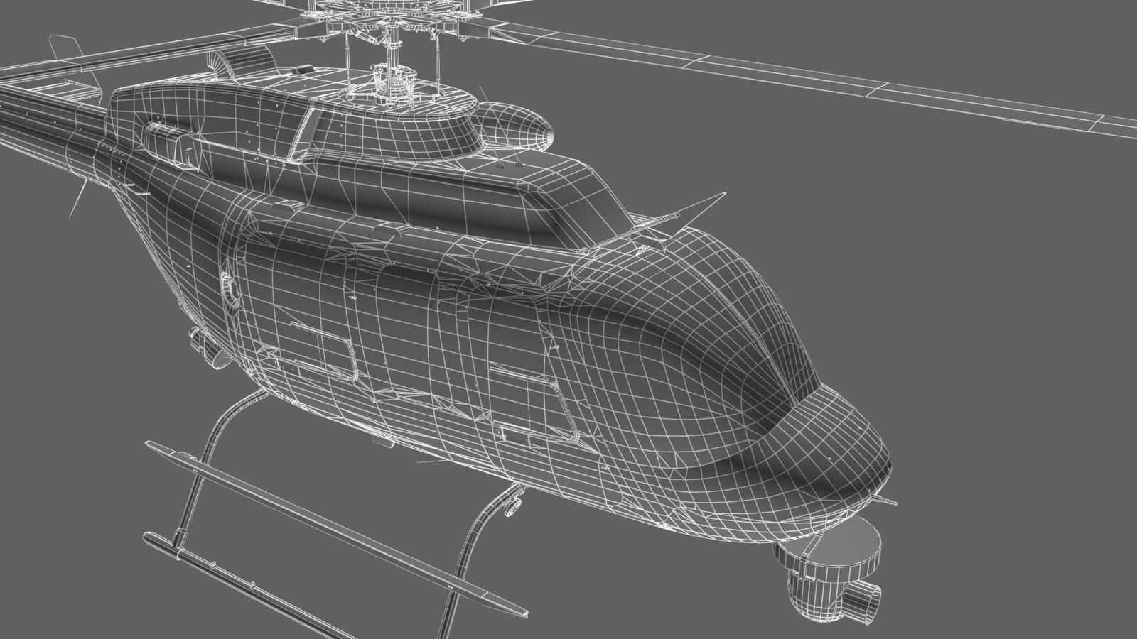 Bell 407 Low-poly 3D model_23