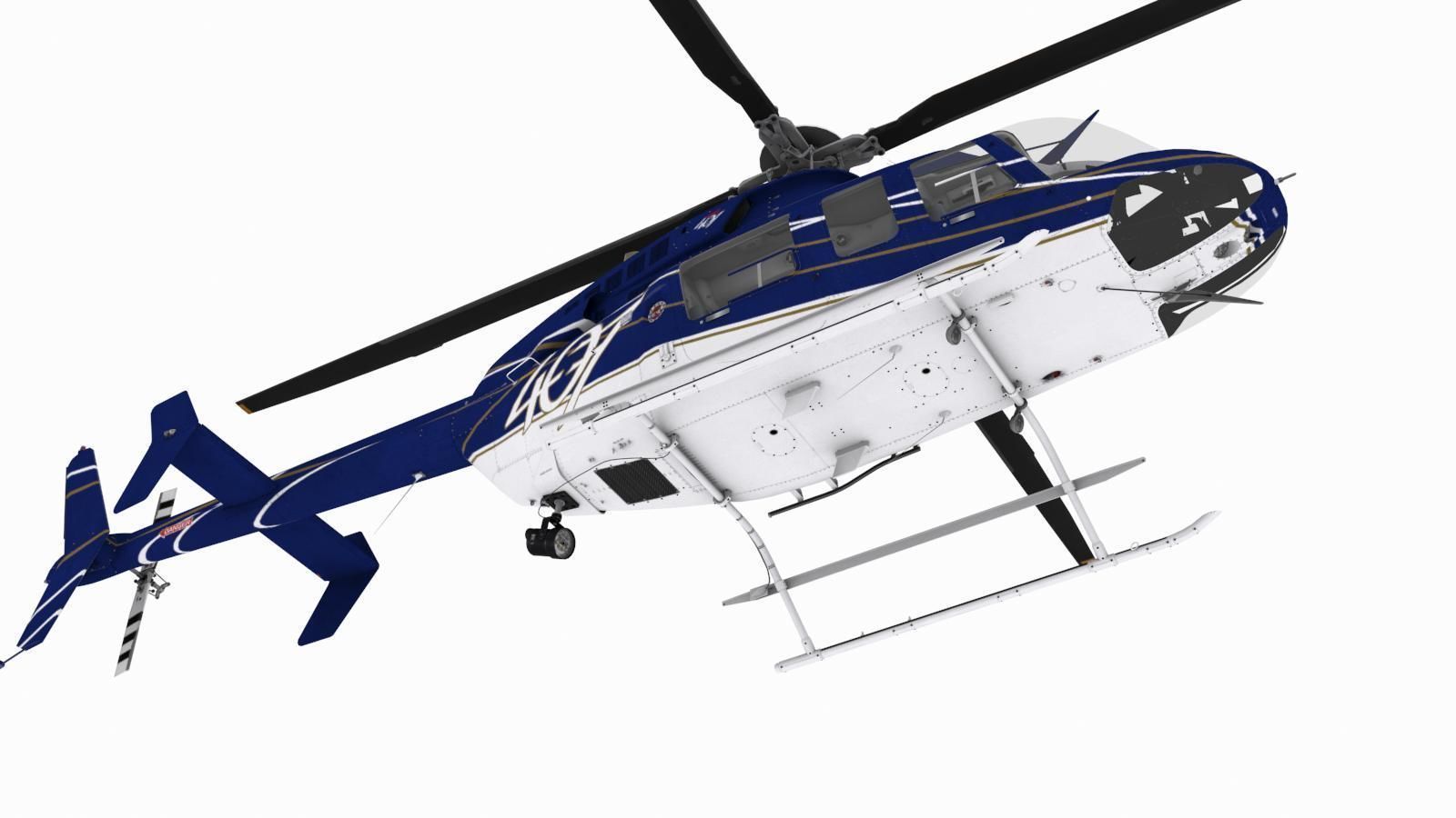 Bell 407 Low-poly 3D model_4