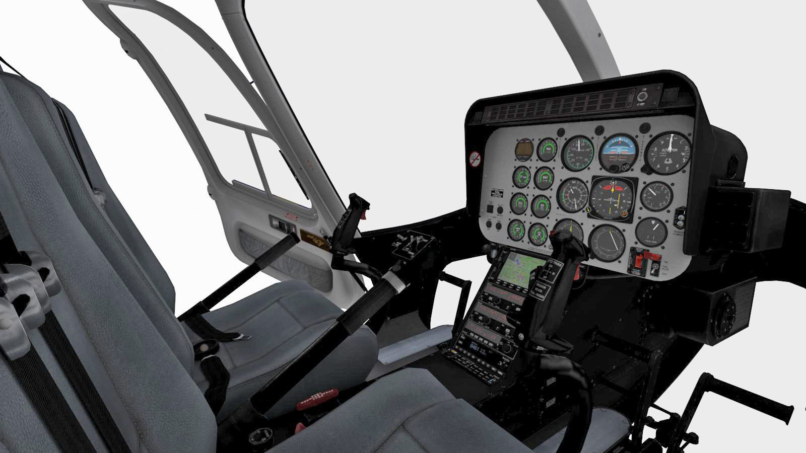 Bell 407 Low-poly 3D model_13