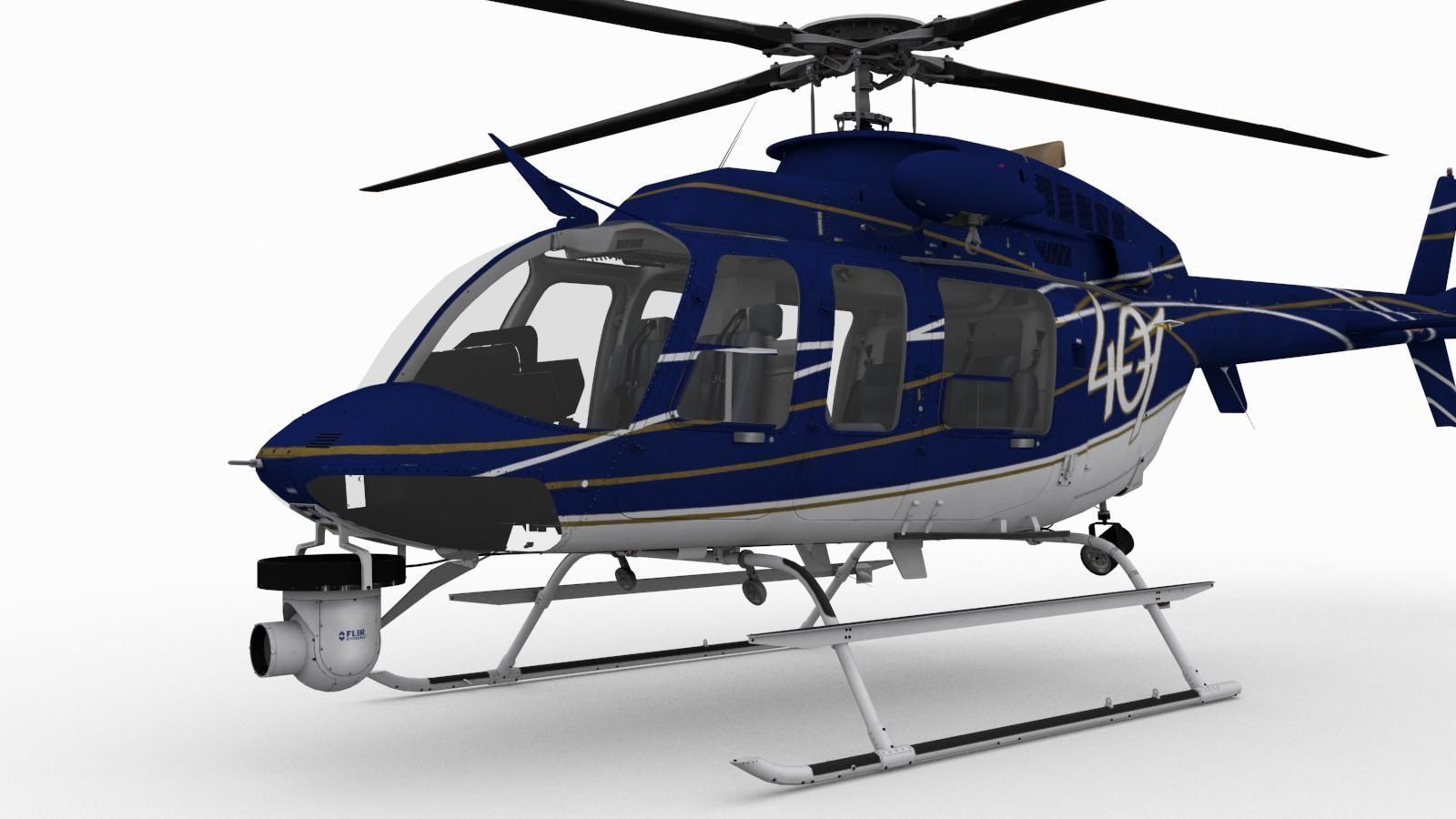 Bell 407 Low-poly 3D model_21
