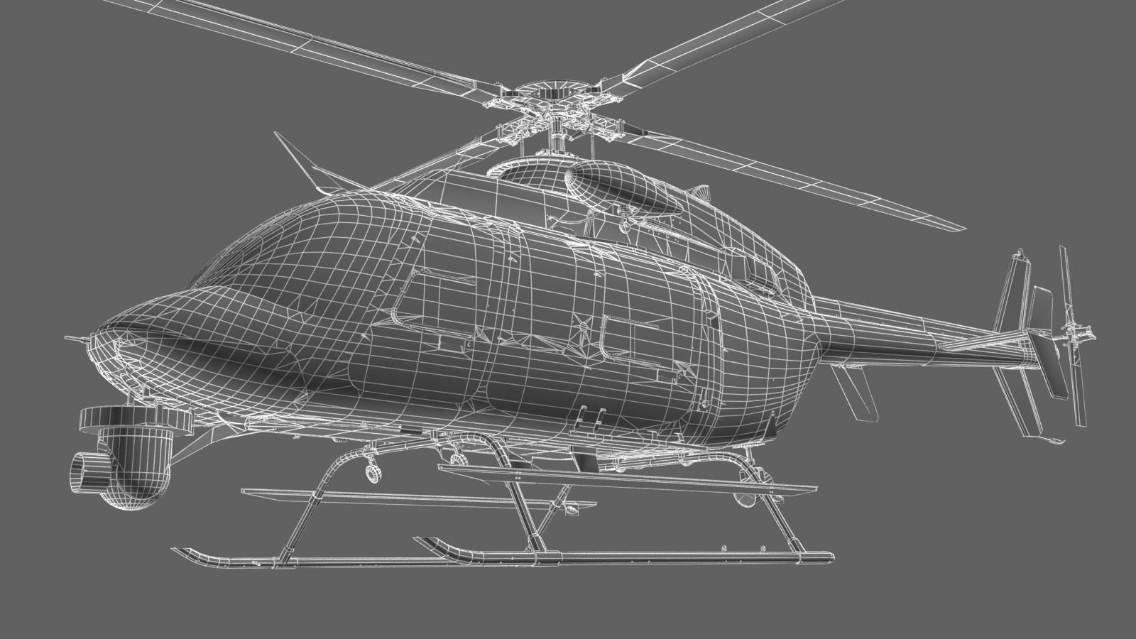 Bell 407 Low-poly 3D model_22