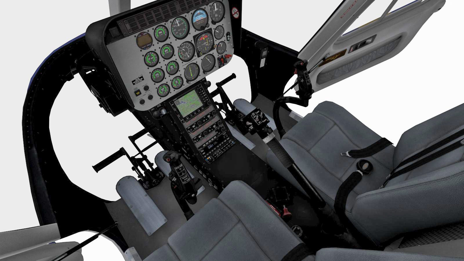 Bell 407 Low-poly 3D model_14