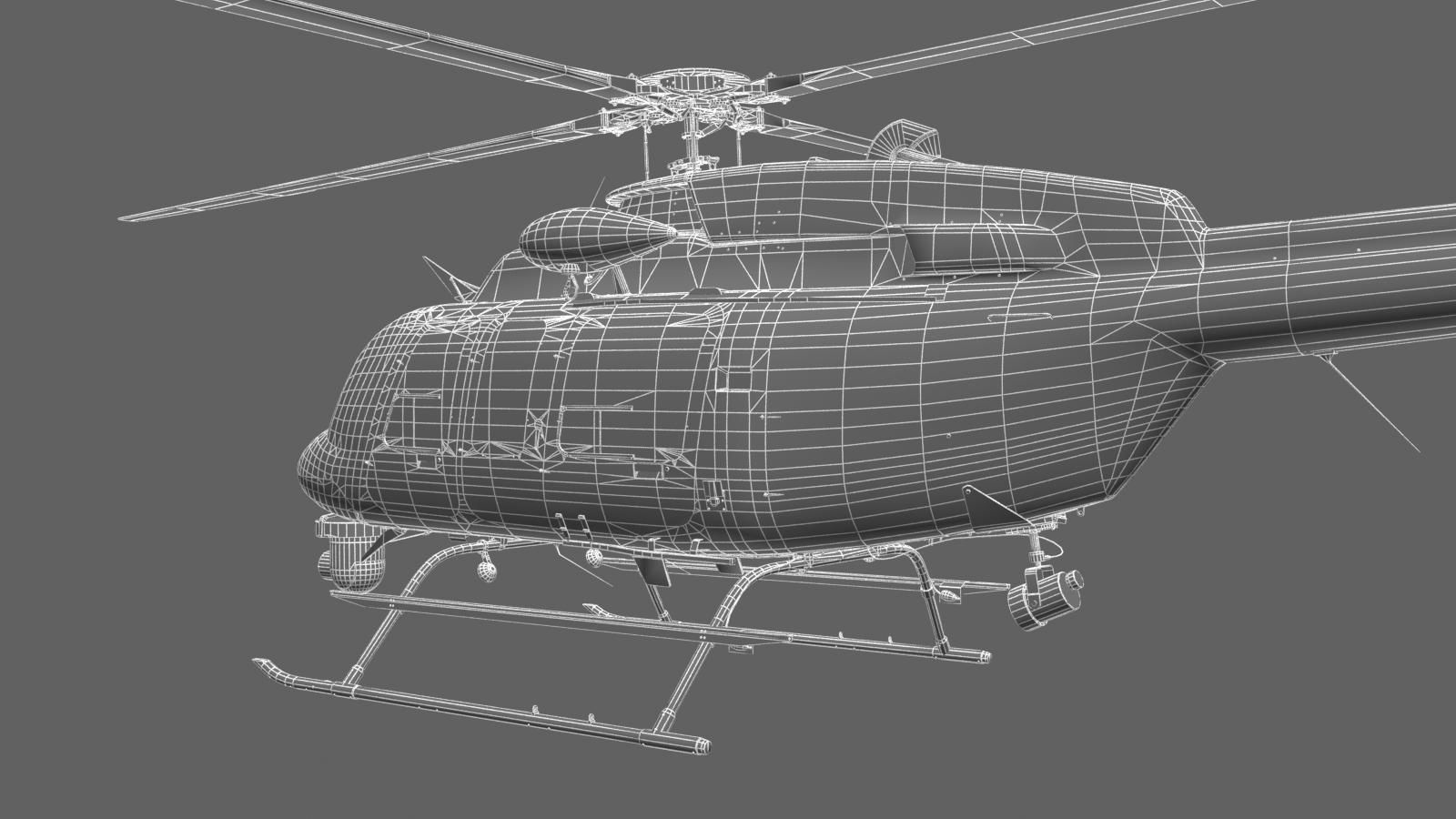 Bell 407 Low-poly 3D model_25
