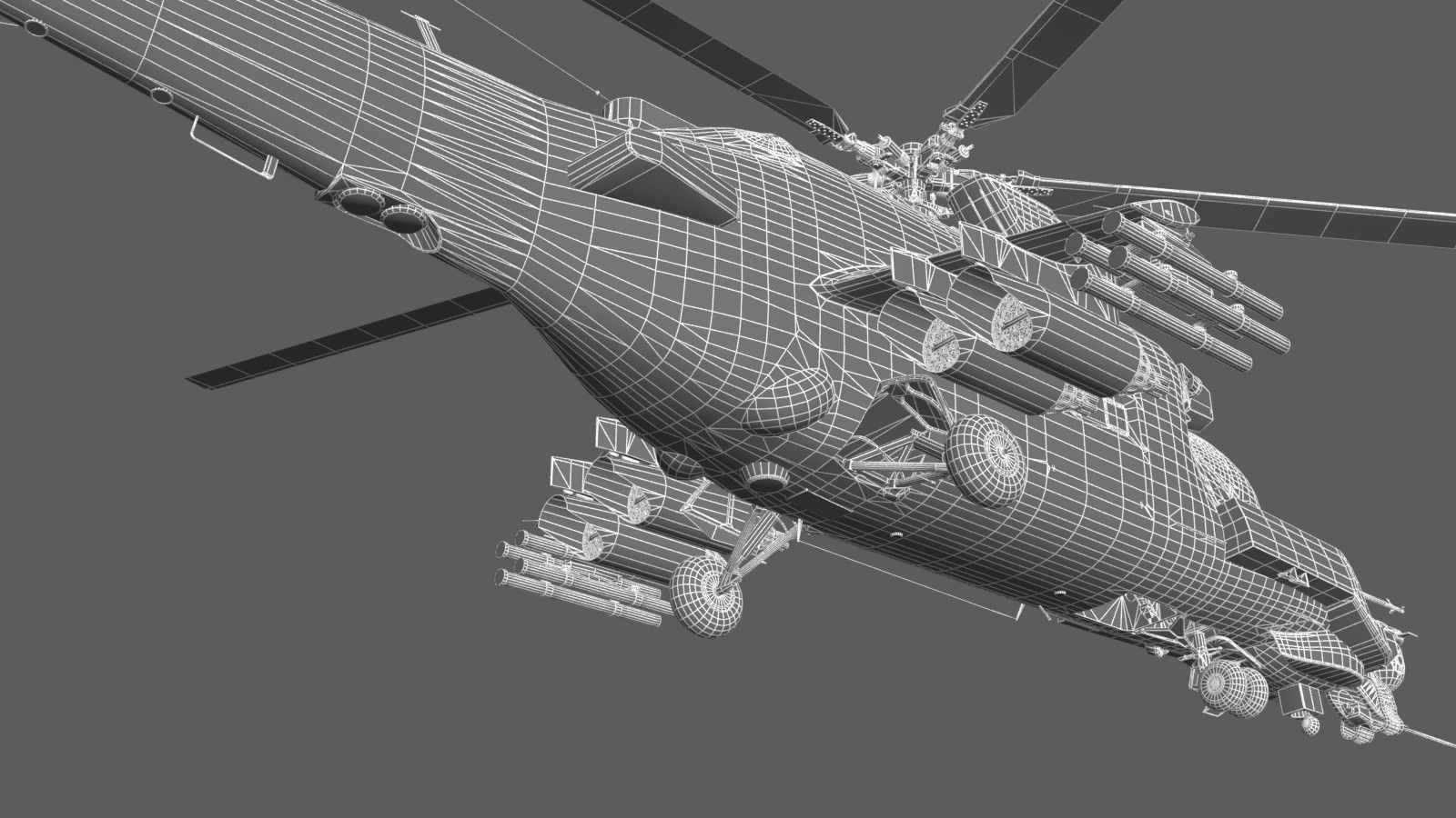 Mil Mi-35M Low-poly 3D model_27