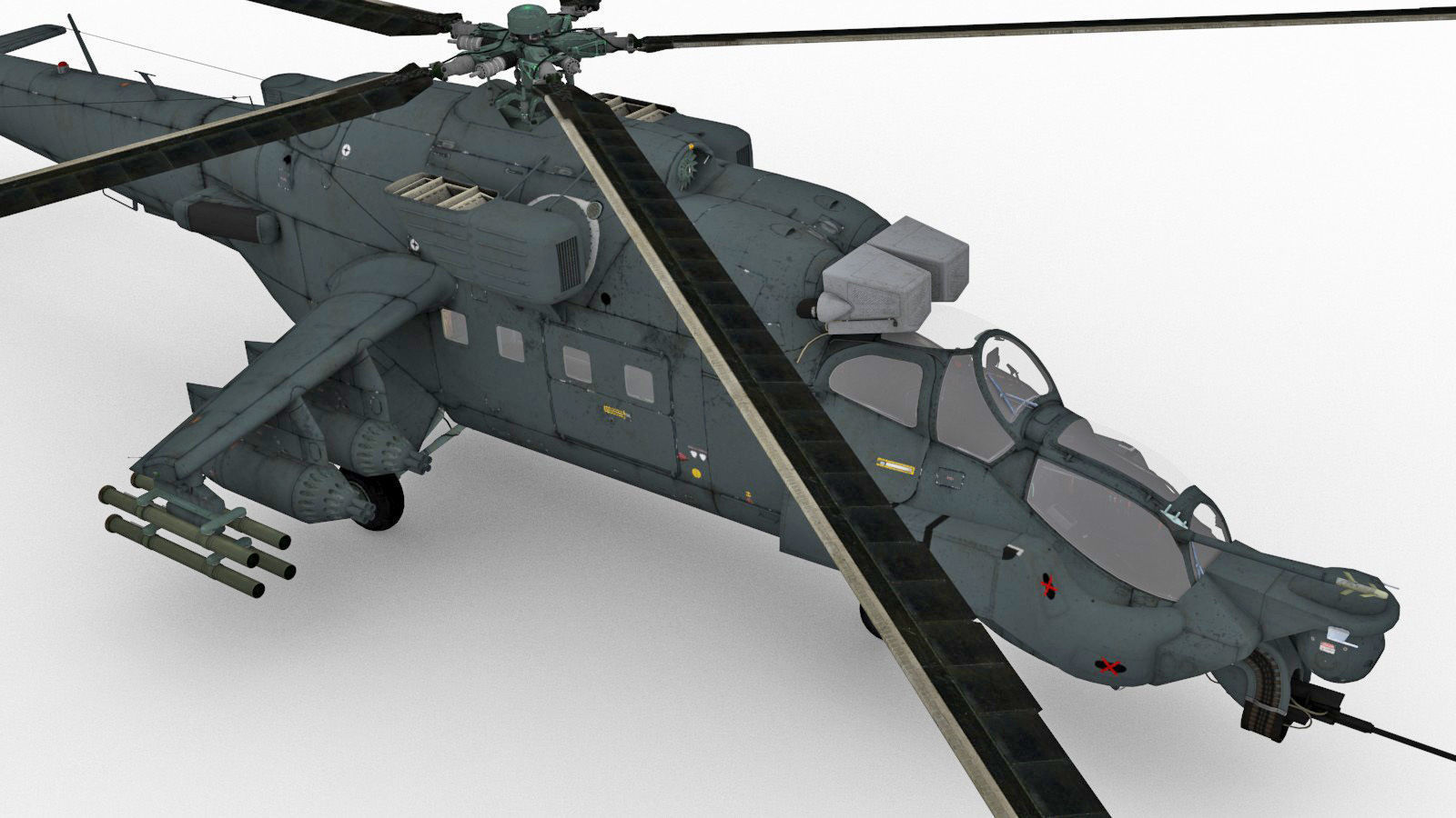 Mil Mi-35M Low-poly 3D model_1