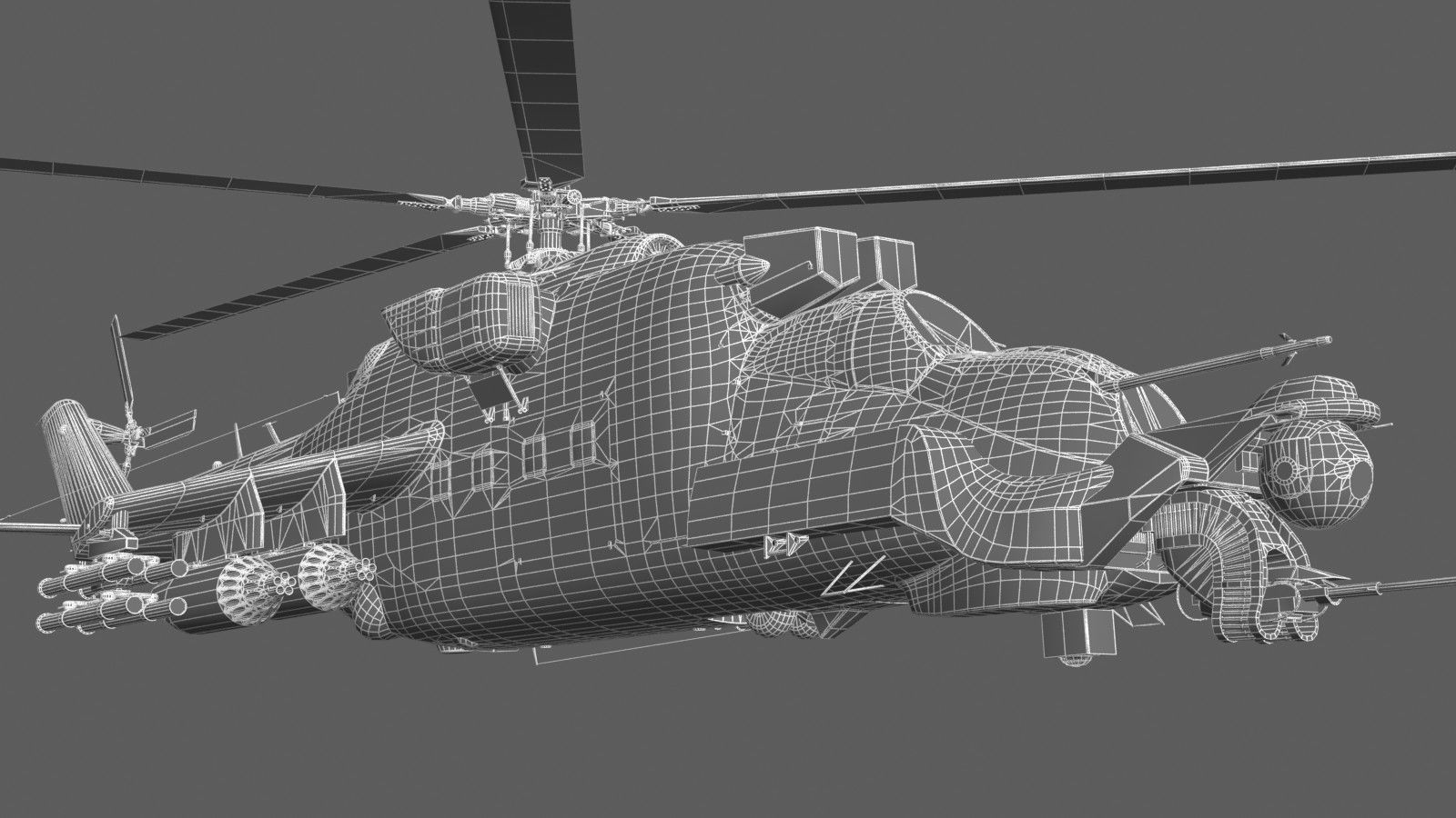 Mil Mi-35M Low-poly 3D model_26