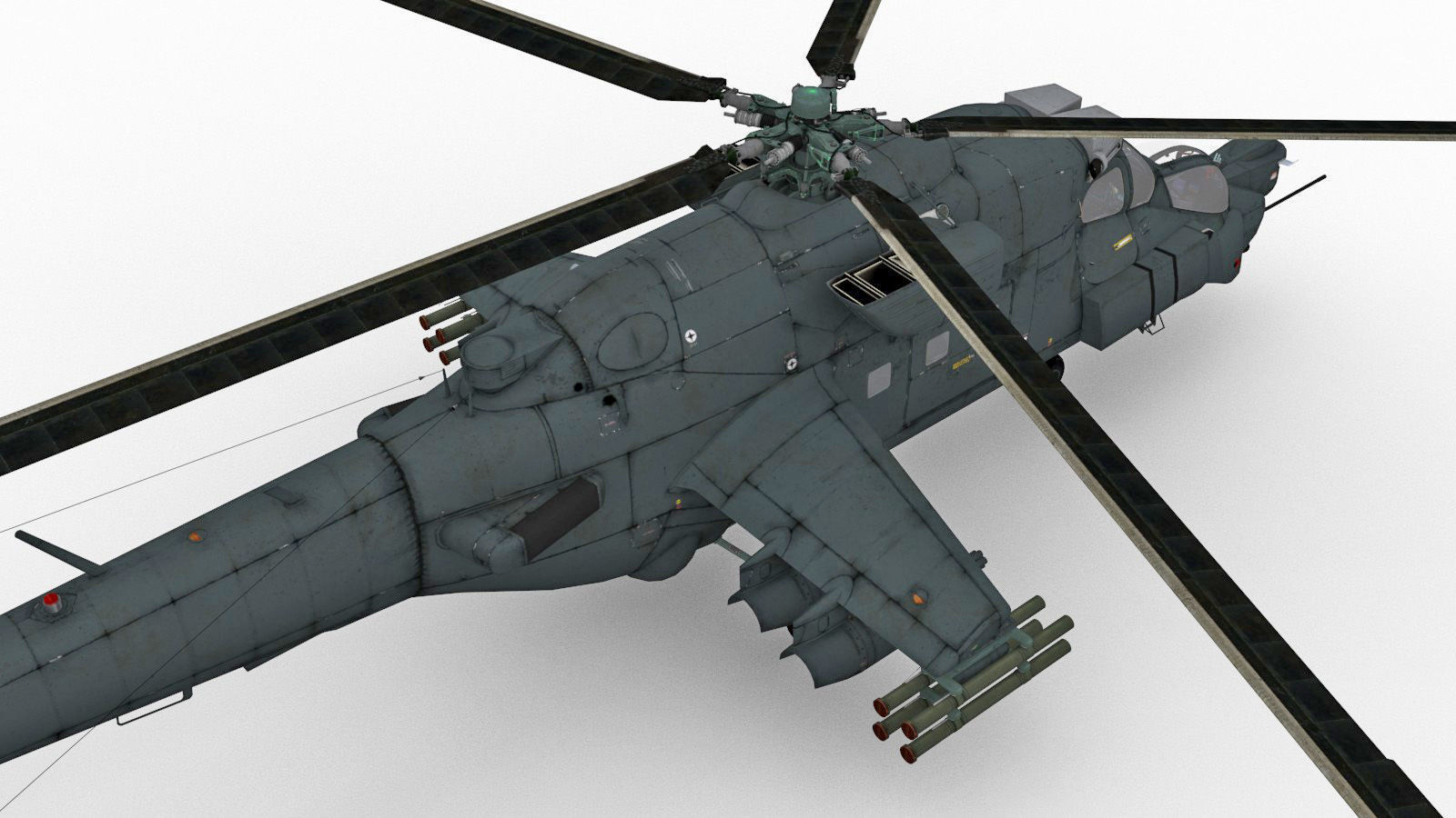 Mil Mi-35M Low-poly 3D model_2