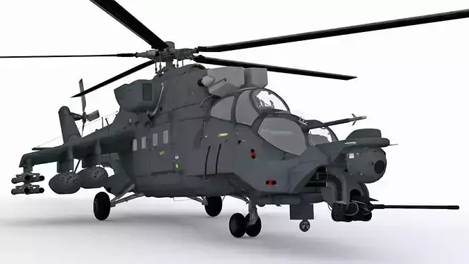 Mil Mi-35M Low-poly 3D model