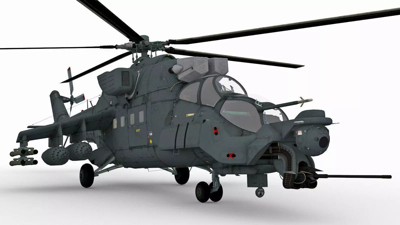 Mil Mi-35M Low-poly 3D model_0