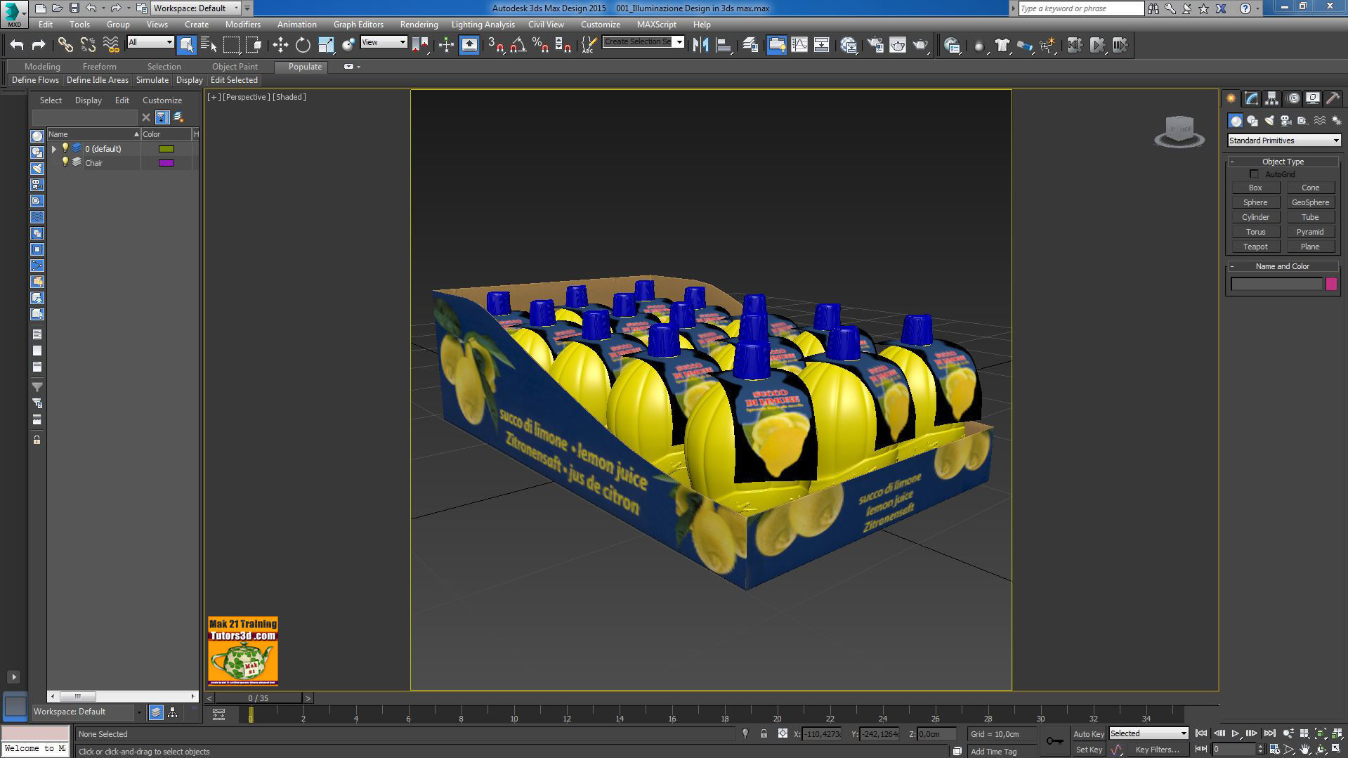 Tutorial Illuminazione Design in 3ds max 3D model_2