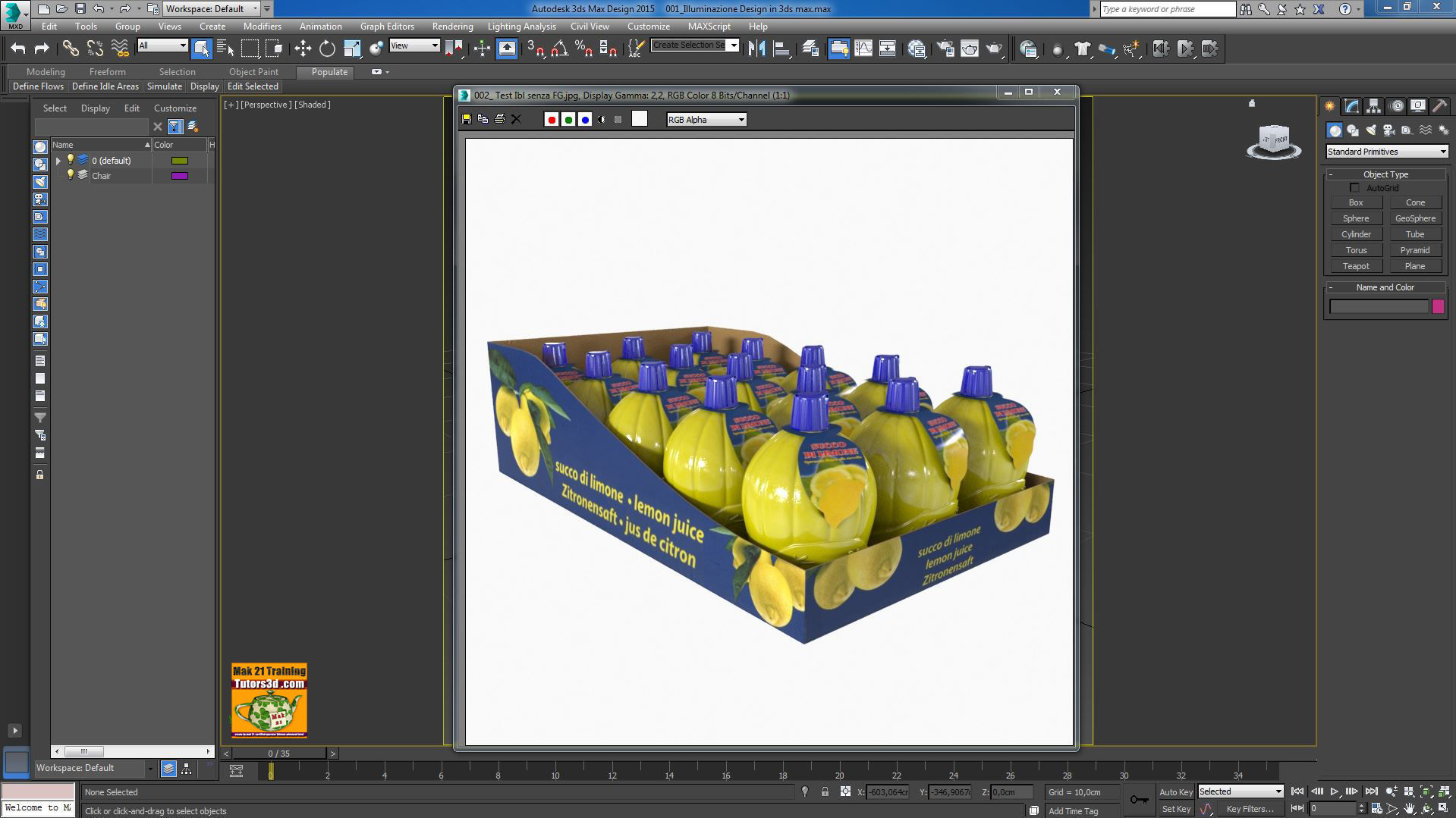 Tutorial Illuminazione Design in 3ds max 3D model_1