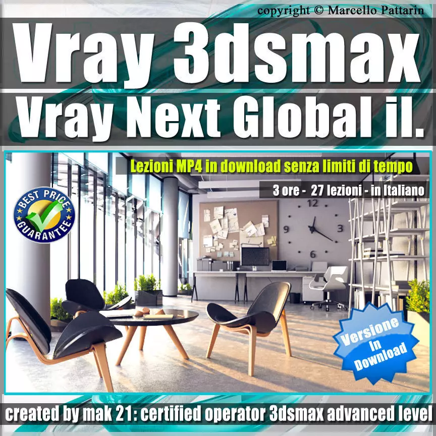 005 Vray Next 3ds max Global illumination Tutorial MP4 3D model