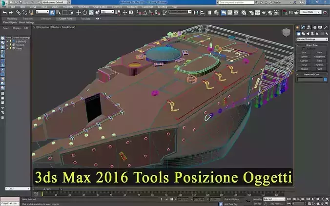 3ds Max 2016 Tools Posizione Oggetti 3D model