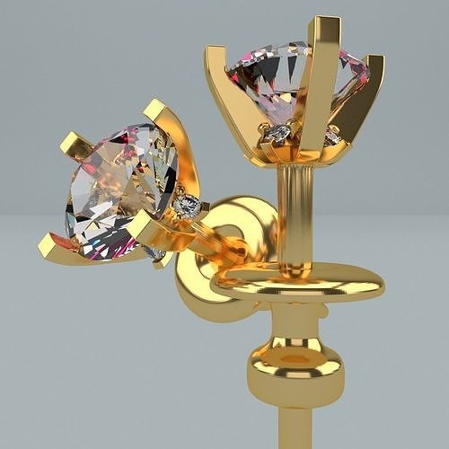 backlit stud earring 3D print model