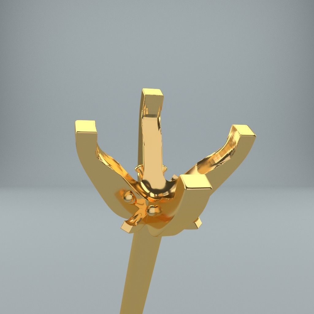 backlit stud earring 3D print model_4