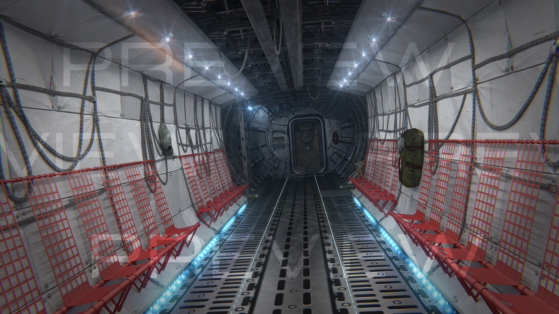 Aircraft interior 3D model_8