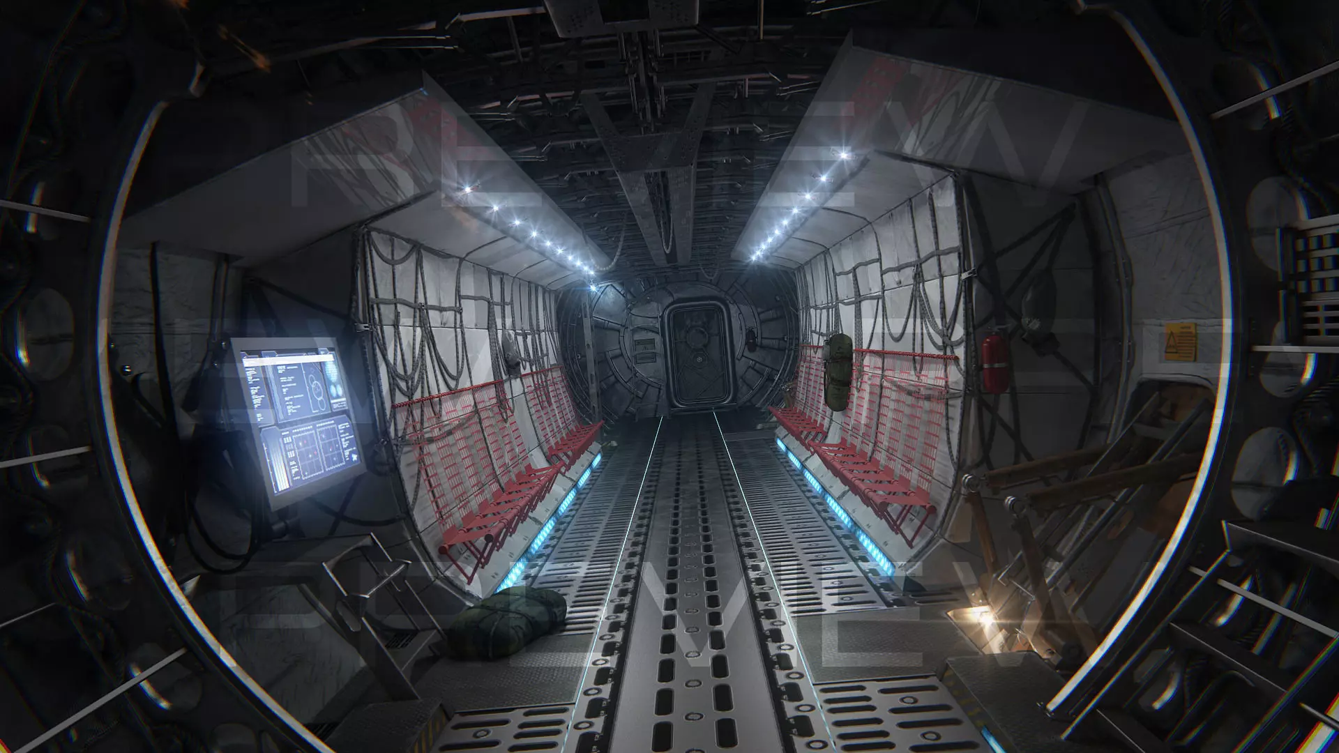 Aircraft interior 3D model_0