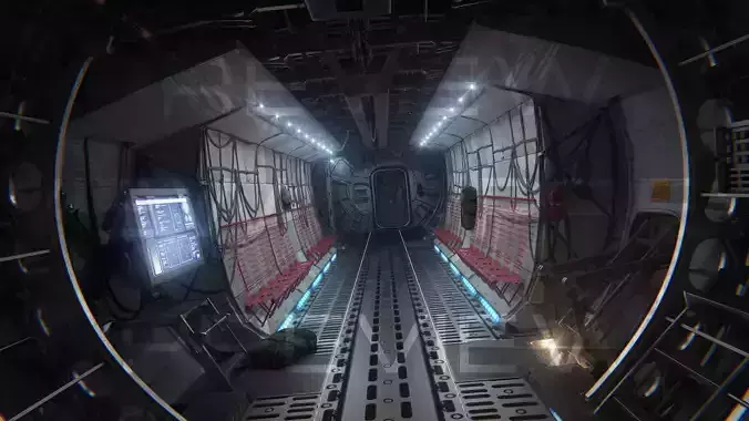 Aircraft interior 3D model